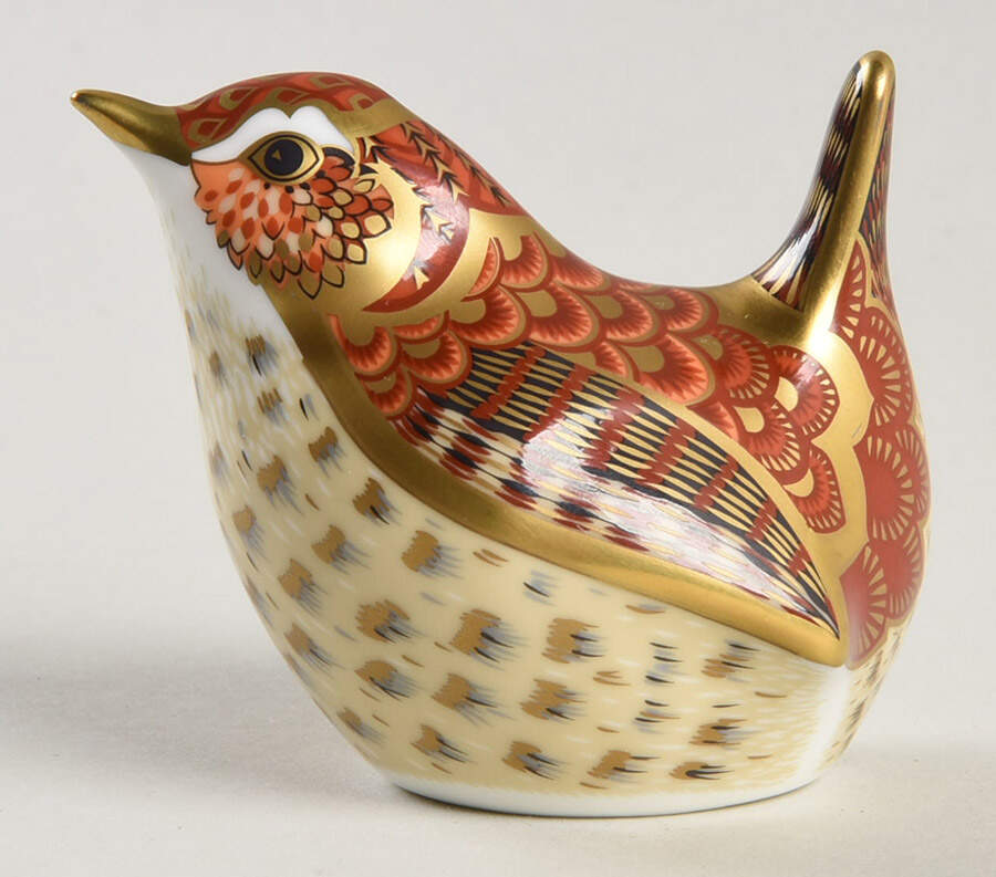 Imari Paperweight Collection Jenny Wren - With Box Bx378 by Royal Crown Derby-1