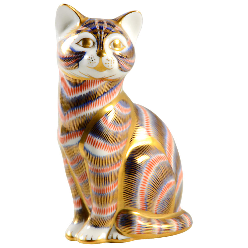 Imari Paperweight Collection Cat - No Box by Royal Crown Derby-1