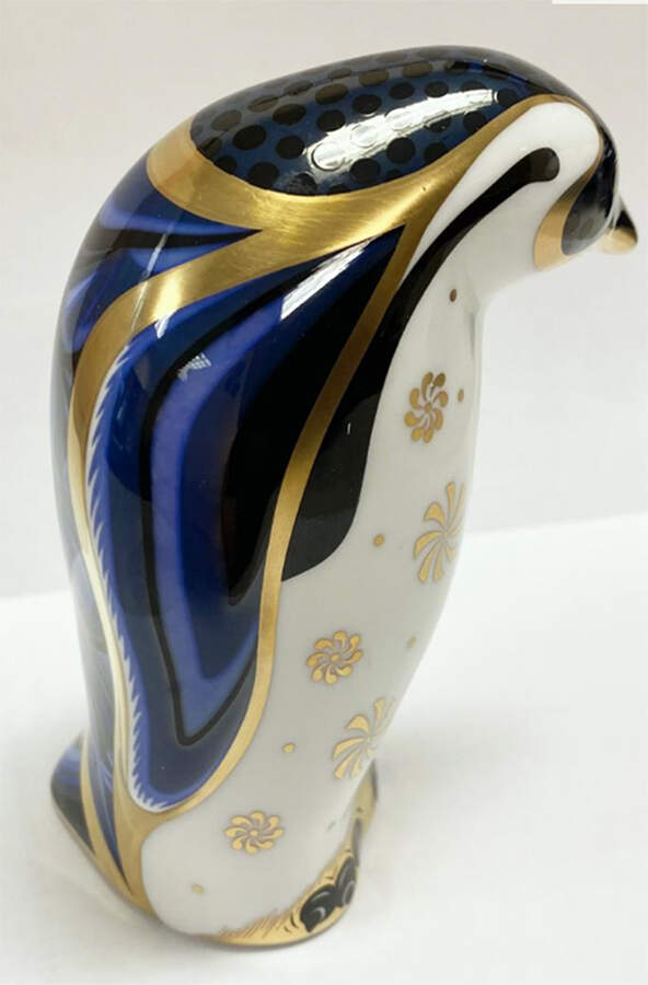 Imari Paperweight Collection Aurora Penguin - Boxed by Royal Crown Derby-1