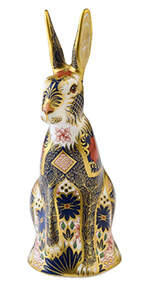 Imari Paperweight Collection Sgb Hare - No Box by Royal Crown Derby-1