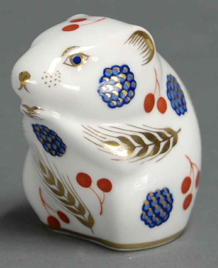 Imari Paperweight Collection Harvest Mouse - Boxed by Royal Crown Derby-1
