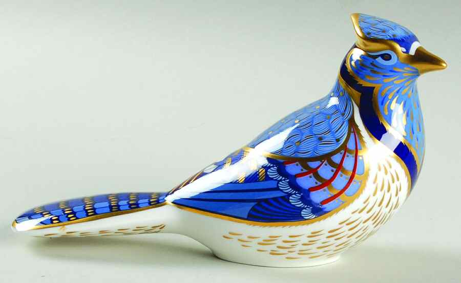 Imari Paperweight Collection Blue Jay - No Box by Royal Crown Derby-1
