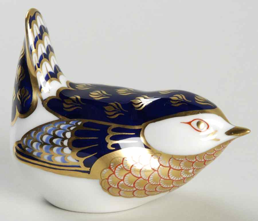 Imari Paperweight Collection Wren - Boxed by Royal Crown Derby-1