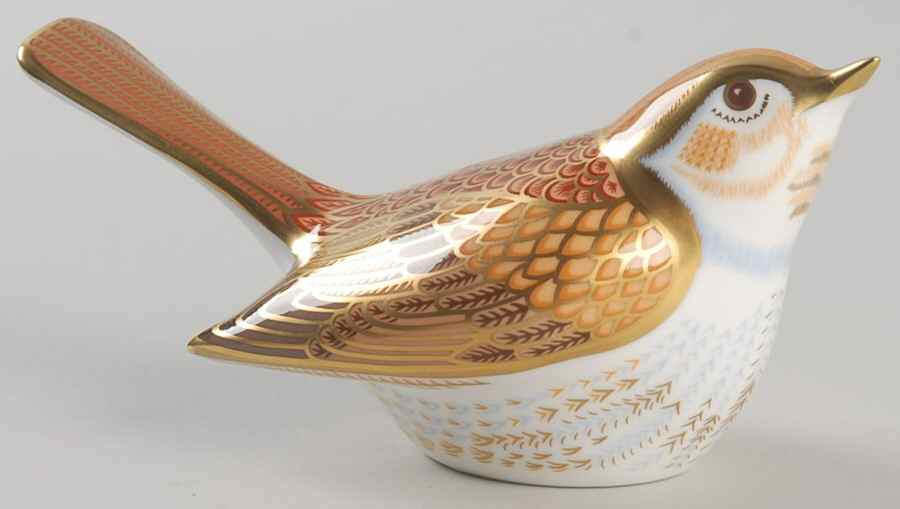 Imari Paperweight Collection Nightingale-Bird - No Box by Royal Crown Derby-1