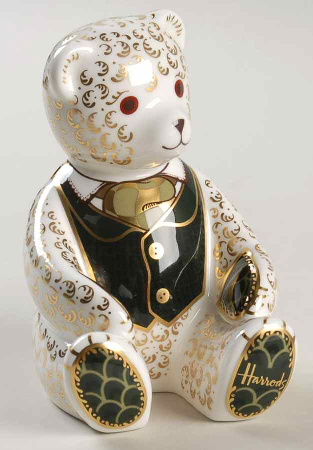 Imari Paperweight Collection Teddy Bear (Harrods) - Boxed by Royal Crown Derby-1