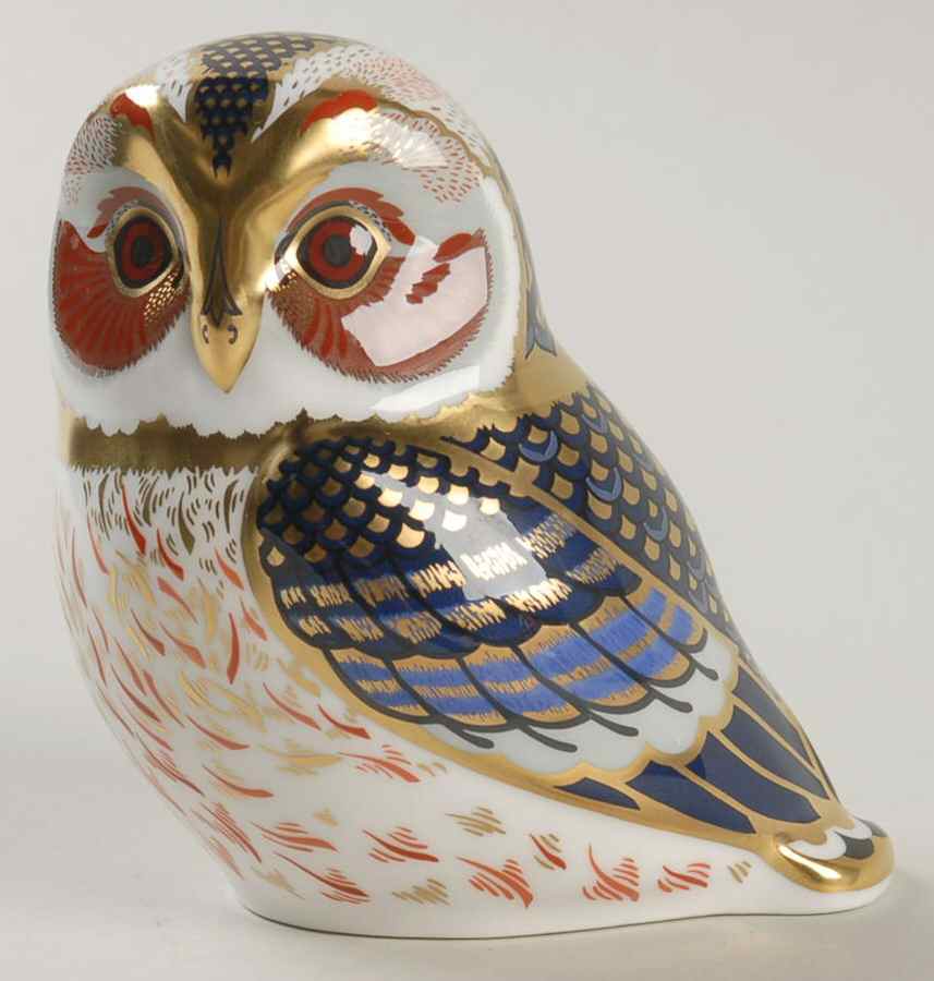 Imari Paperweight Collection Tawny Owl - Boxed by Royal Crown Derby-1