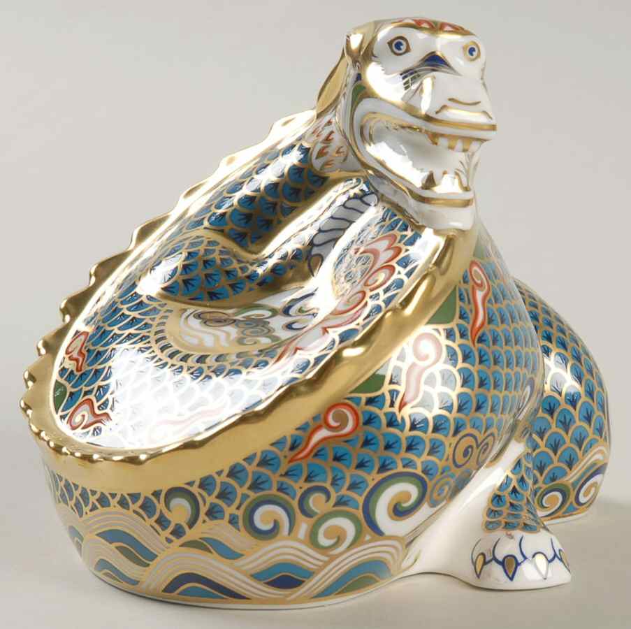 Imari Paperweight Collection Dragon Of Good Fortune-Millennium - Boxed by Royal Crown Derby-1