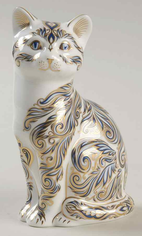 Imari Paperweight Collection Majestic Cat - No Box by Royal Crown Derby-1