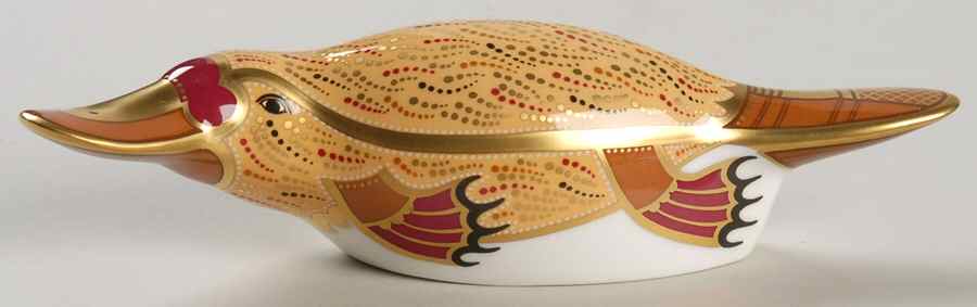 Imari Paperweight Collection Duck-Billed Platypus-Australian Collecti - Boxed by Royal Crown Derby-1