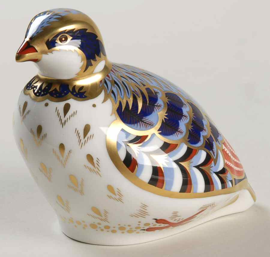 Imari Paperweight Collection Red Legged Partridge - No Box by Royal Crown Derby-1