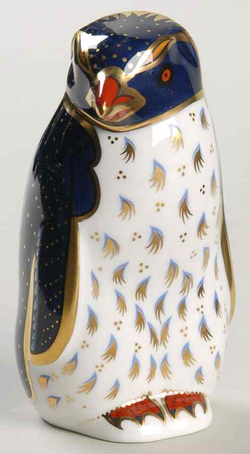 Imari Paperweight Collection Rockhopper Penguin - Boxed by Royal Crown Derby-1