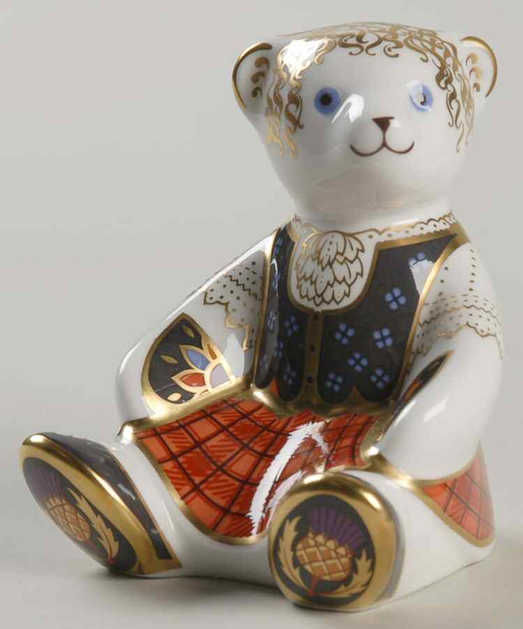 Imari Paperweight Collection Shona Teddy Bear-Scotland - No Box 233 by Royal Crown Derby-1
