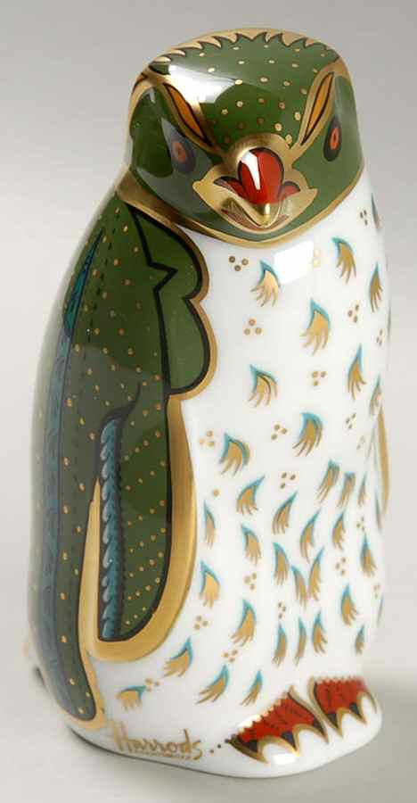 Imari Paperweight Collection Rockhopper Penguin-Harrods - With Box Bx323 by Royal Crown Derby-1