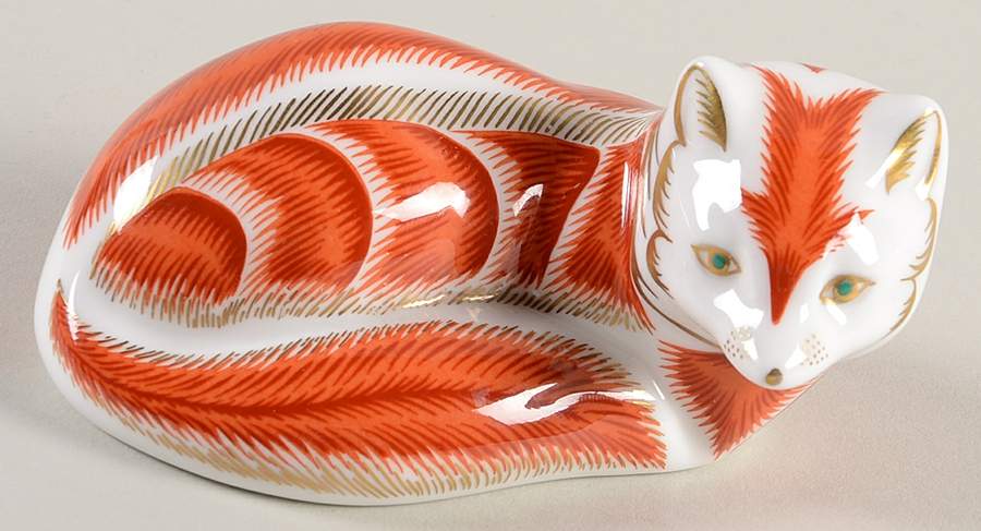 Imari Paperweight Collection Red Fox - Boxed by Royal Crown Derby-1