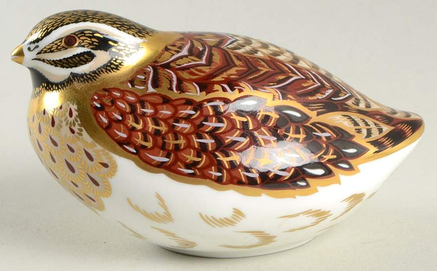 Imari Paperweight Collection Dappled Quail - Boxed by Royal Crown Derby-1
