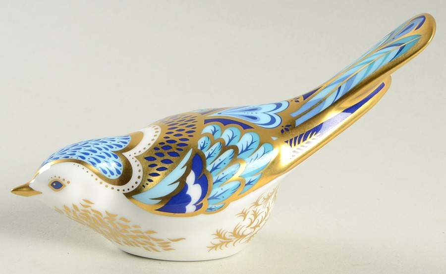 Imari Paperweight Collection Mountain Bluebird - Boxed by Royal Crown Derby-1