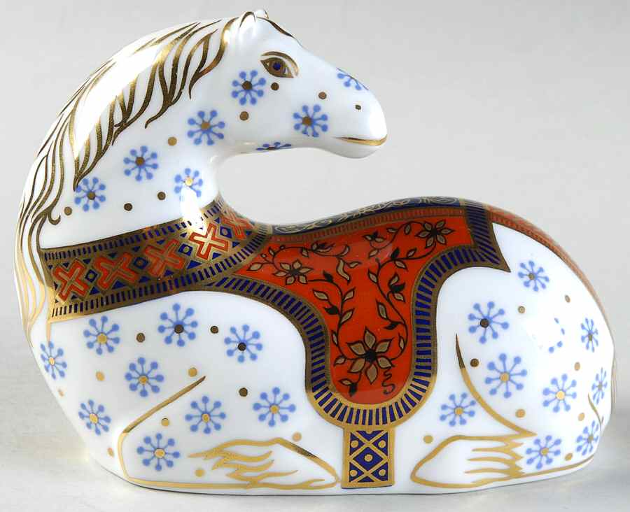 Imari Paperweight Collection Horse - Chinese New Year - Boxed by Royal Crown Derby-1