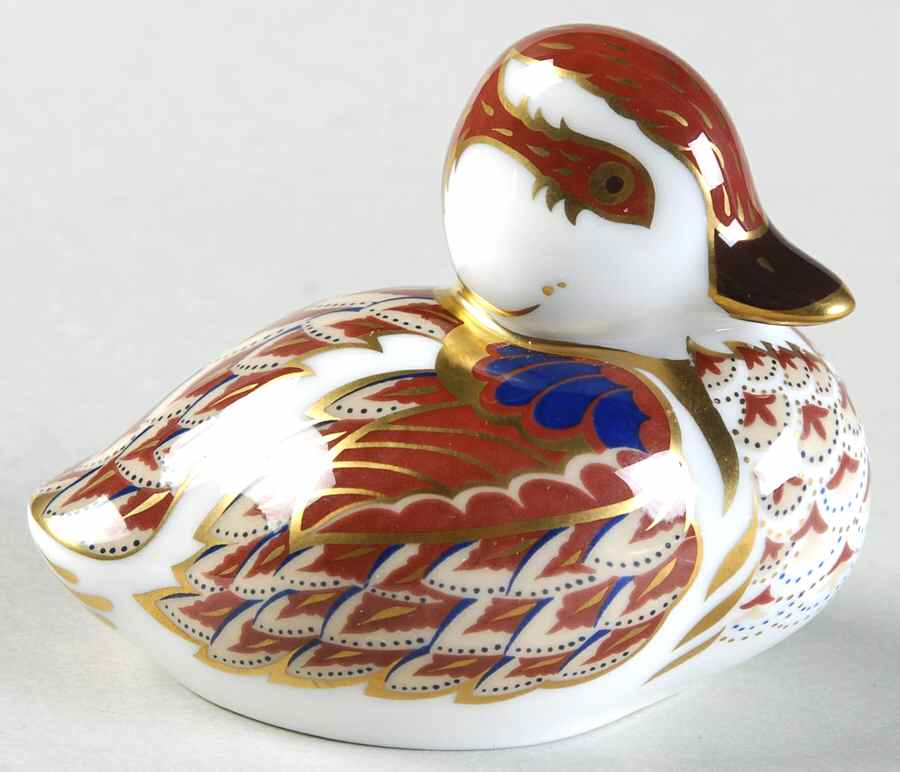 Imari Paperweight Collection Swimming Duckling - No Box by Royal Crown Derby-1