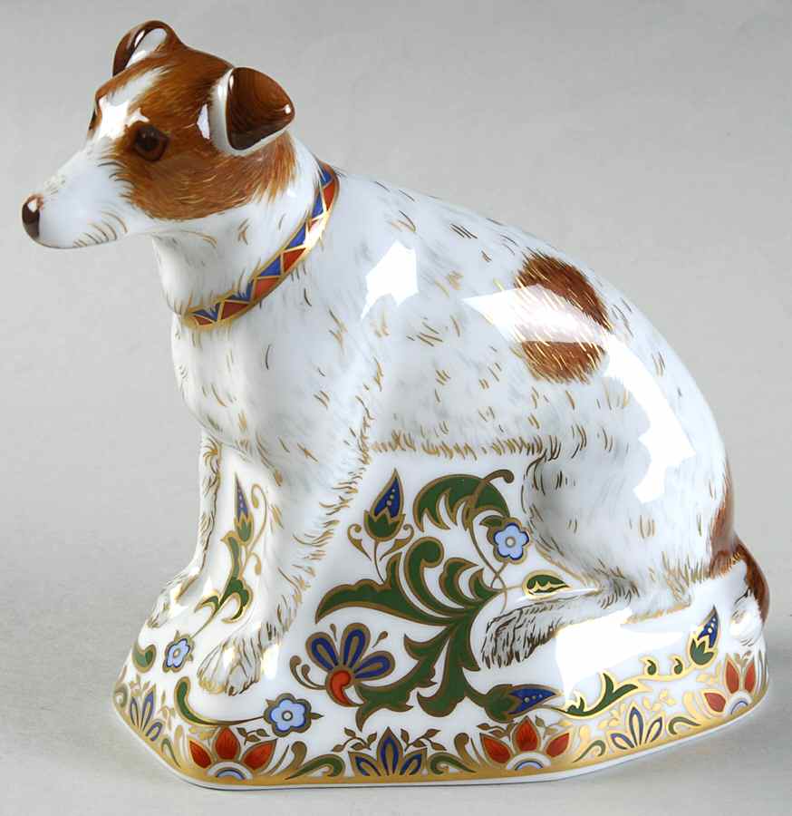 Imari Paperweight Collection Jackie-Jack Russell - Bx361 With Box by Royal Crown Derby-1