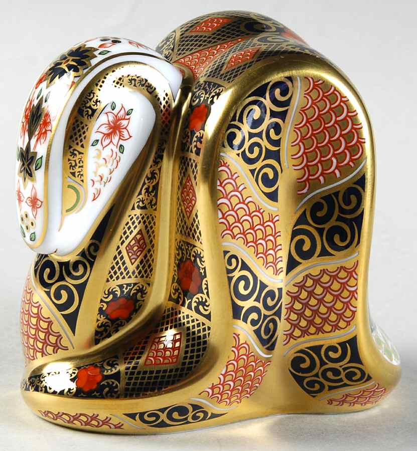 Imari Paperweight Collection Old Imari Snake - No Box by Royal Crown Derby-1