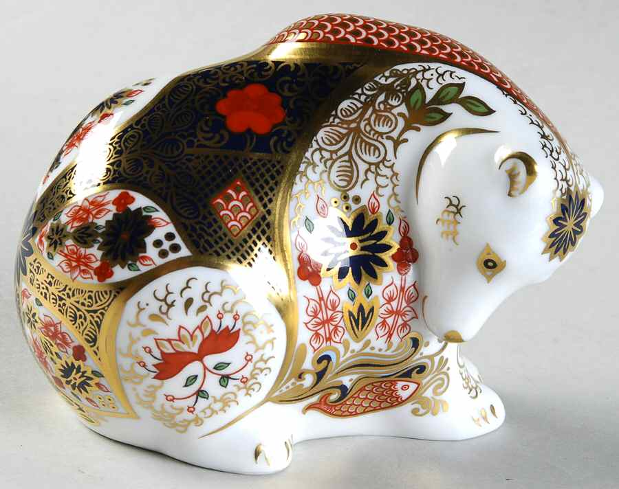 Imari Paperweight Collection Rocky Mountain Bear - No Box by Royal Crown Derby-1