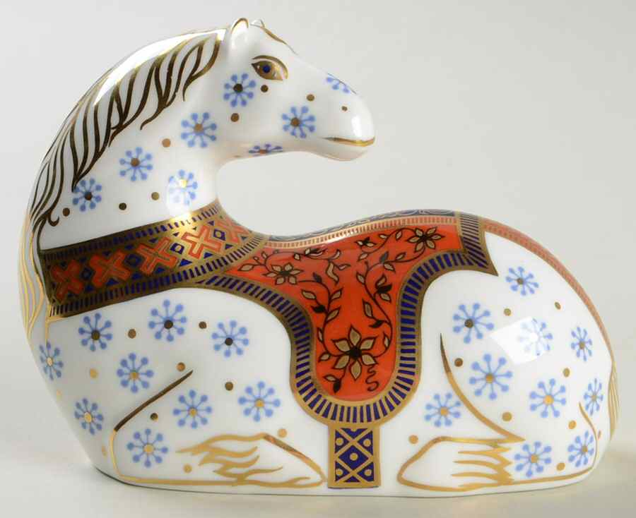Imari Paperweight Collection Horse-No Stopper - No Box by Royal Crown Derby-1
