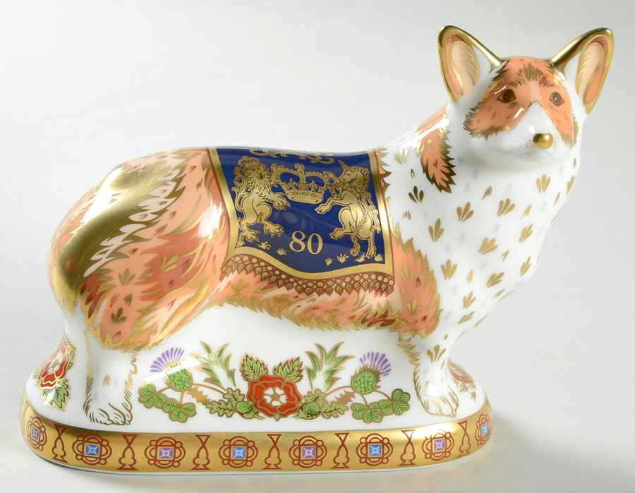 Imari Paperweight Collection Royal Windsor Corgi - No Box by Royal Crown Derby-1