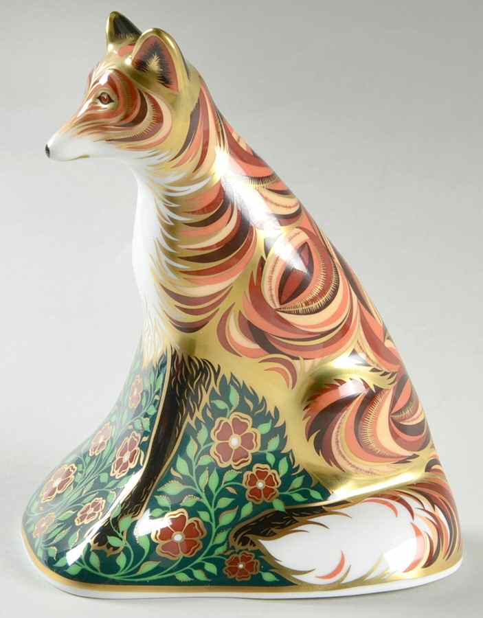 Imari Paperweight Collection Devonian Fox Vixen - With Box Bx347 by Royal Crown Derby-1