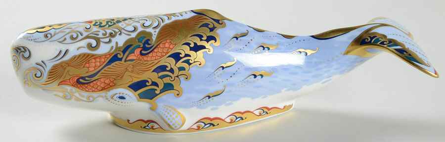 Imari Paperweight Collection Oceanic Whale - With Box Bx343 by Royal Crown Derby-1