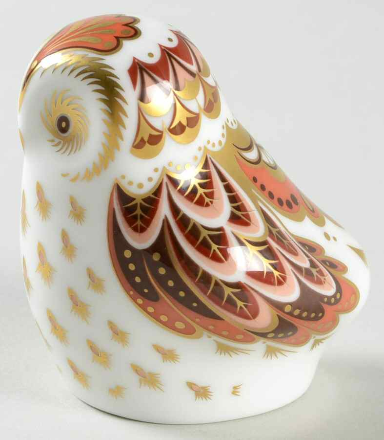 Imari Paperweight Collection Short Eared Owlet- Guild Membership Gift - No Box by Royal Crown Derby-1