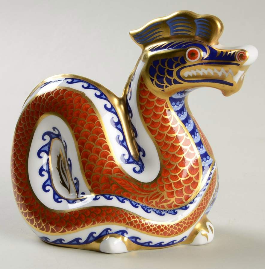 Imari Paperweight Collection Dragon - No Box by Royal Crown Derby-1