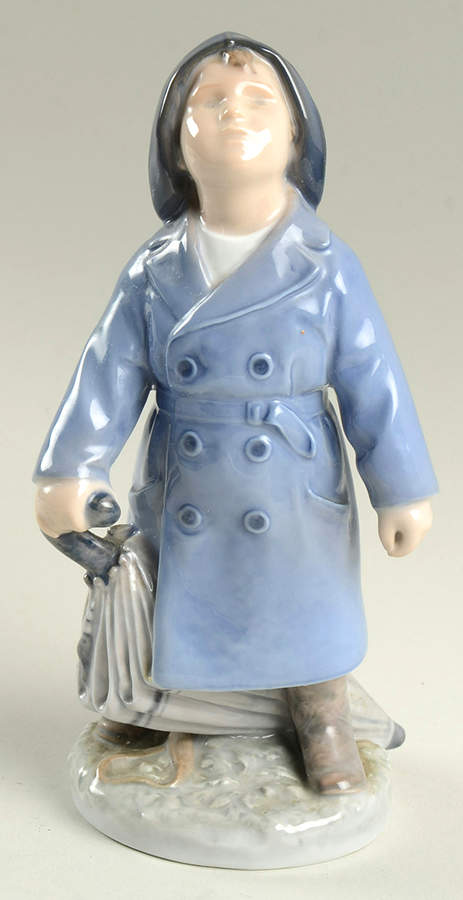 Children Boy With Umbrella - No Box by Royal Copenhagen-1