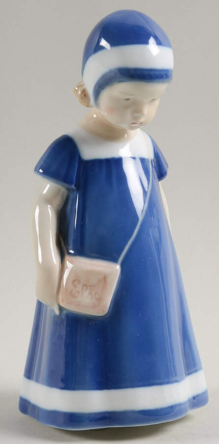 Children Else With Blue Dress - No Box by Royal Copenhagen-1