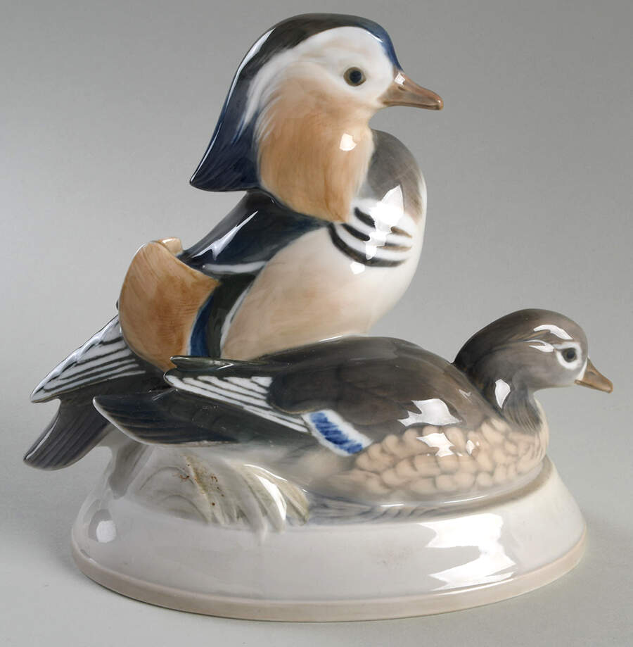 Birds Mandarin Ducks - No Box by Royal Copenhagen-1