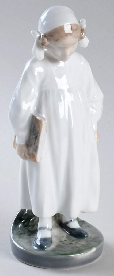Children Girl With Book - No Box by Royal Copenhagen-1