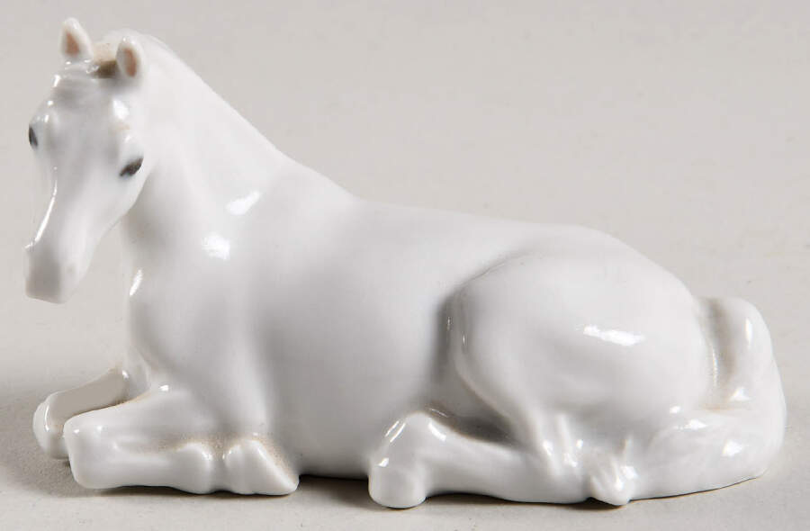 Animals-Farm and Domestic Horse-White - No Box by Royal Copenhagen-1