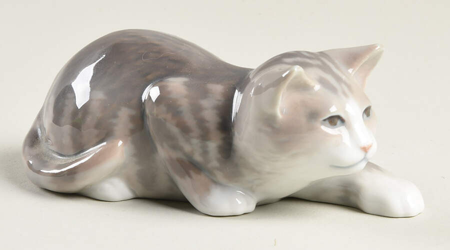 Cats Cat Sneaking-Tabby - No Box by Royal Copenhagen-1