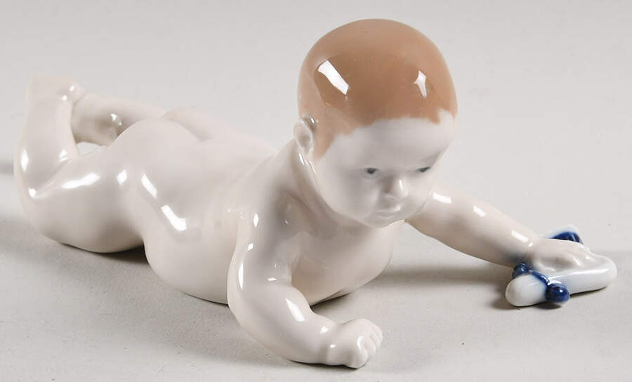 Children Child Crawling-Light Hair - No Box by Royal Copenhagen-1