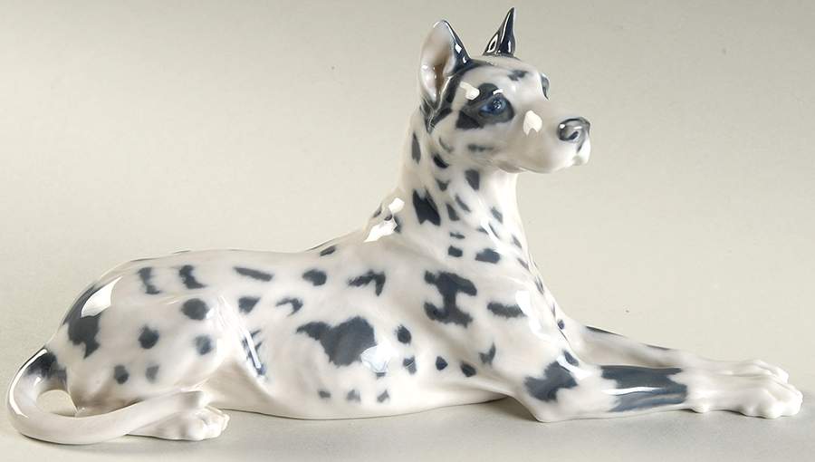 Dogs Great Dane-Black & White - No Box by Royal Copenhagen-1