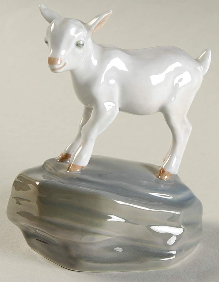 Animals-Farm and Domestic Kid On Rock - No Box by Royal Copenhagen-1
