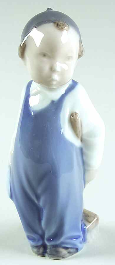 Children Boy & Broom - No Box by Royal Copenhagen-1