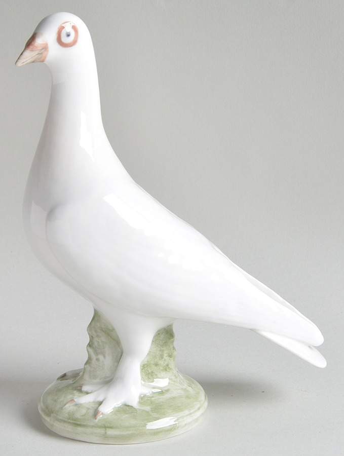 Birds Pigeon-White - No Box by Royal Copenhagen-1