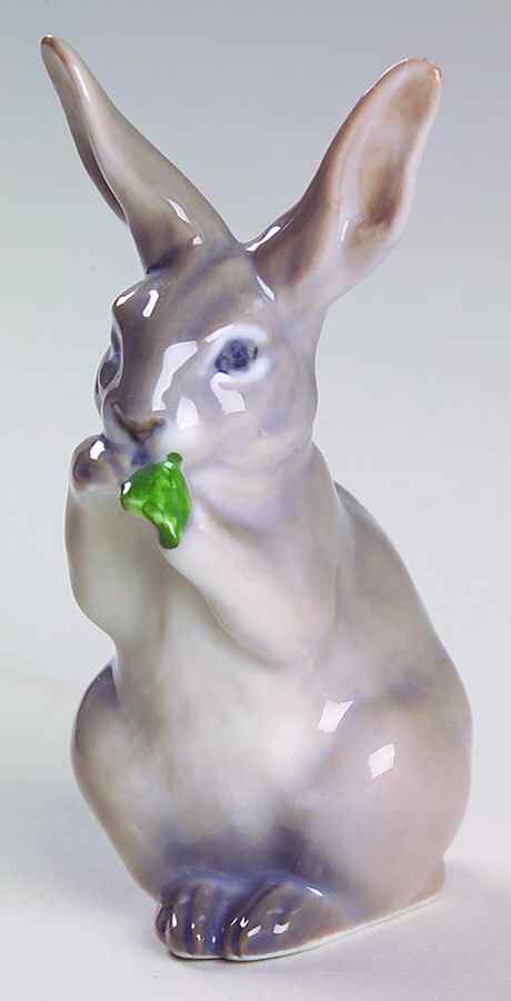 Animals-Farm and Domestic Rabbit-Grey - No Box by Royal Copenhagen-1