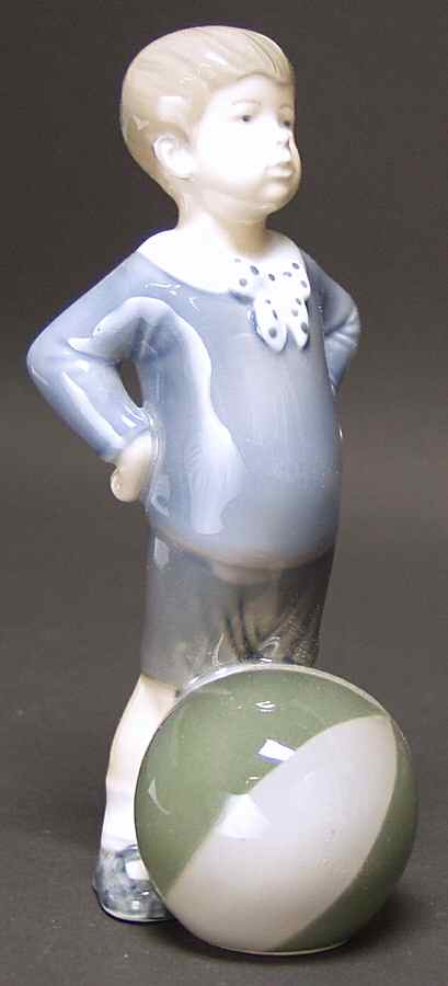 Children Boy With Ball - No Box by Royal Copenhagen-1