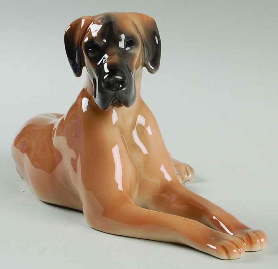 Dogs Great Dane-Brown - No Box by Royal Copenhagen-1