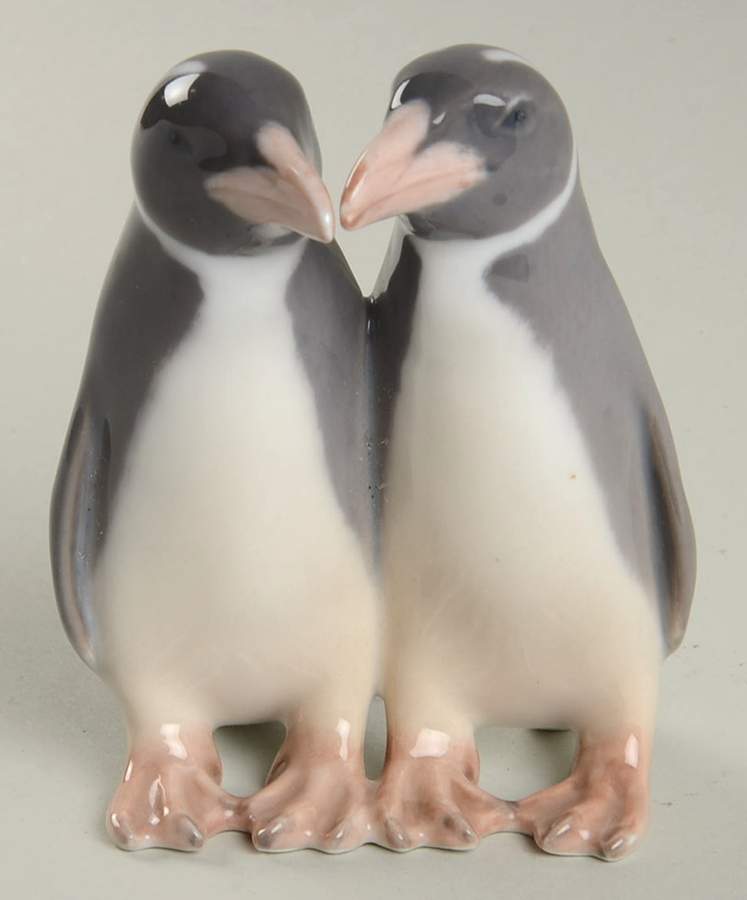 Birds Penguins-Pair - No Box by Royal Copenhagen-1