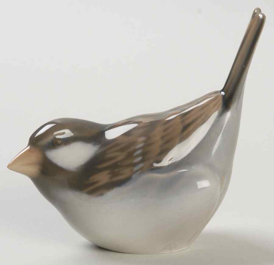 Birds Sparrow Tail Up - No Box by Royal Copenhagen-1