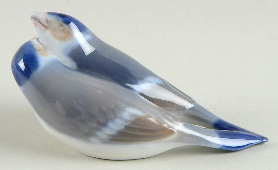 Birds Finches-Pair - No Box by Royal Copenhagen-1