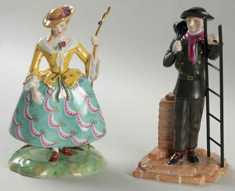 Couples Shepherdess & Chimney Sweep-Set Of 2 - No Box by Royal Copenhagen-1