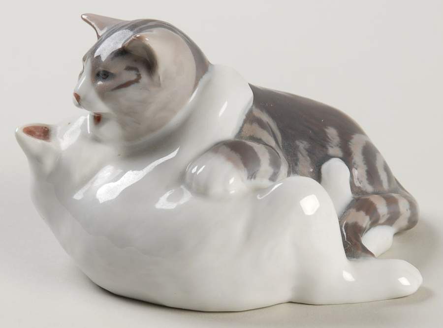 Cats Kittens Lying-Tabby - No Box by Royal Copenhagen-1